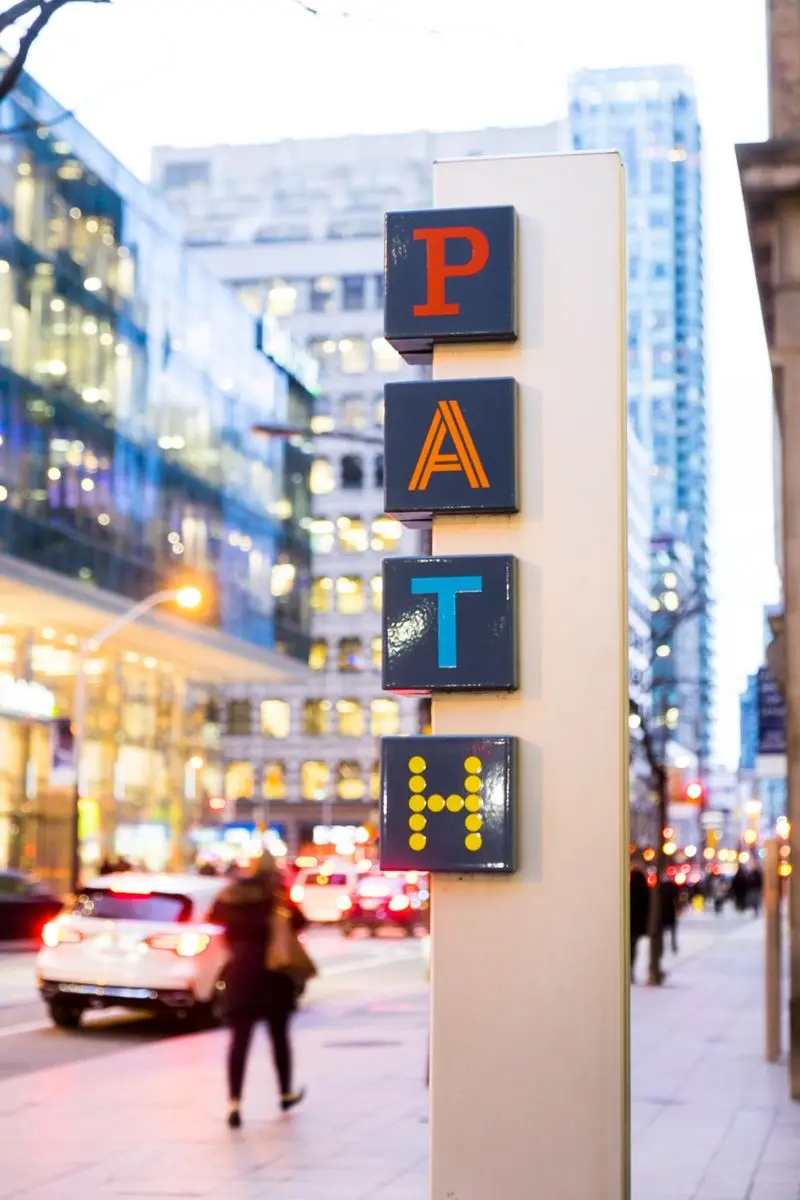 Toronto PATH sign entrance